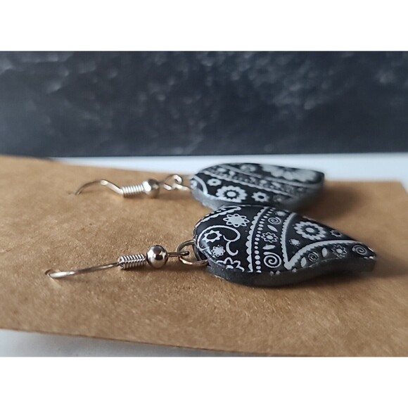 Polymer Clay Floral Dangling Pierced Earrings New - Picture 5 of 10